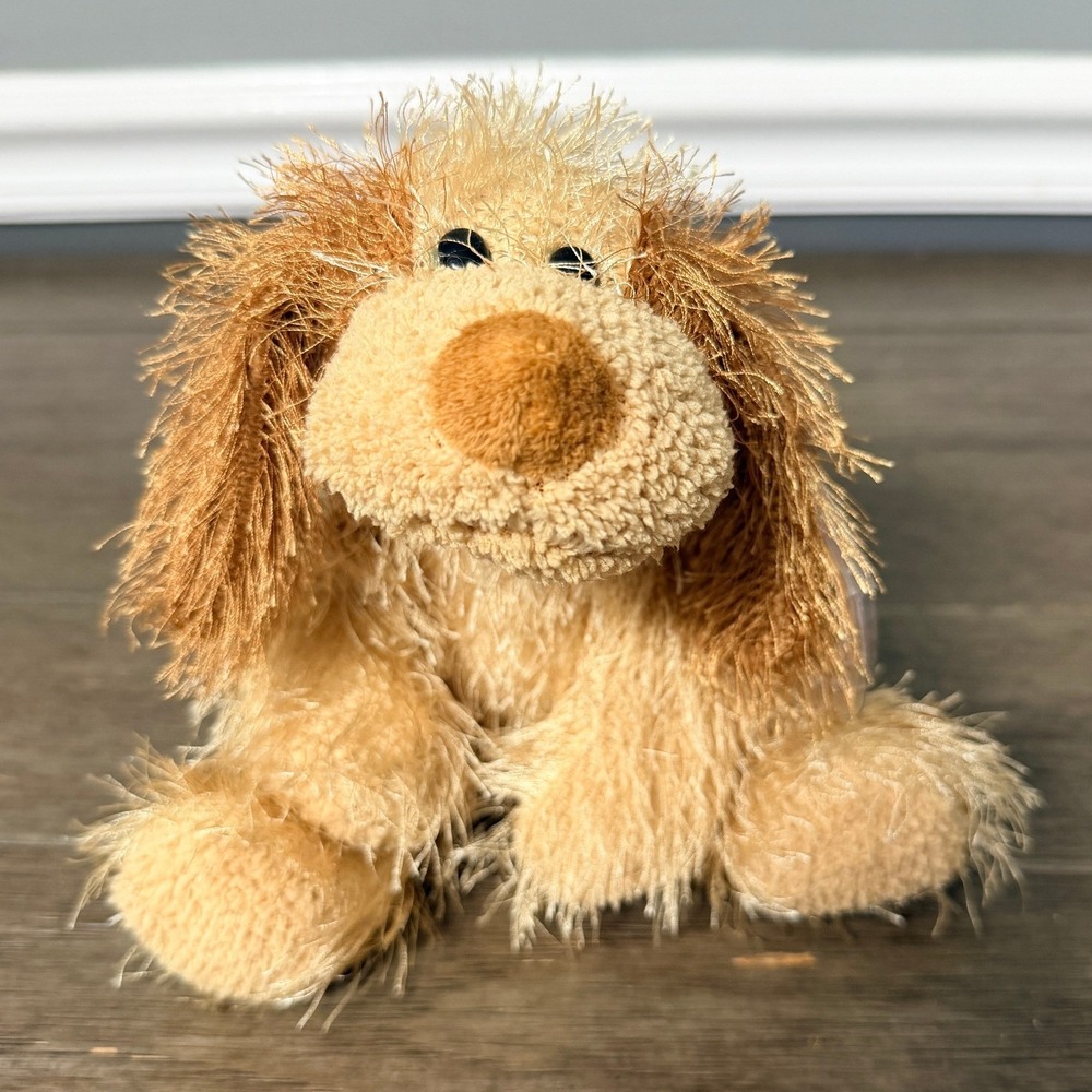 Vintage 2002 Ty Punkies Shreds the Shaggy Dog Shaggy Tan Puppy Plush